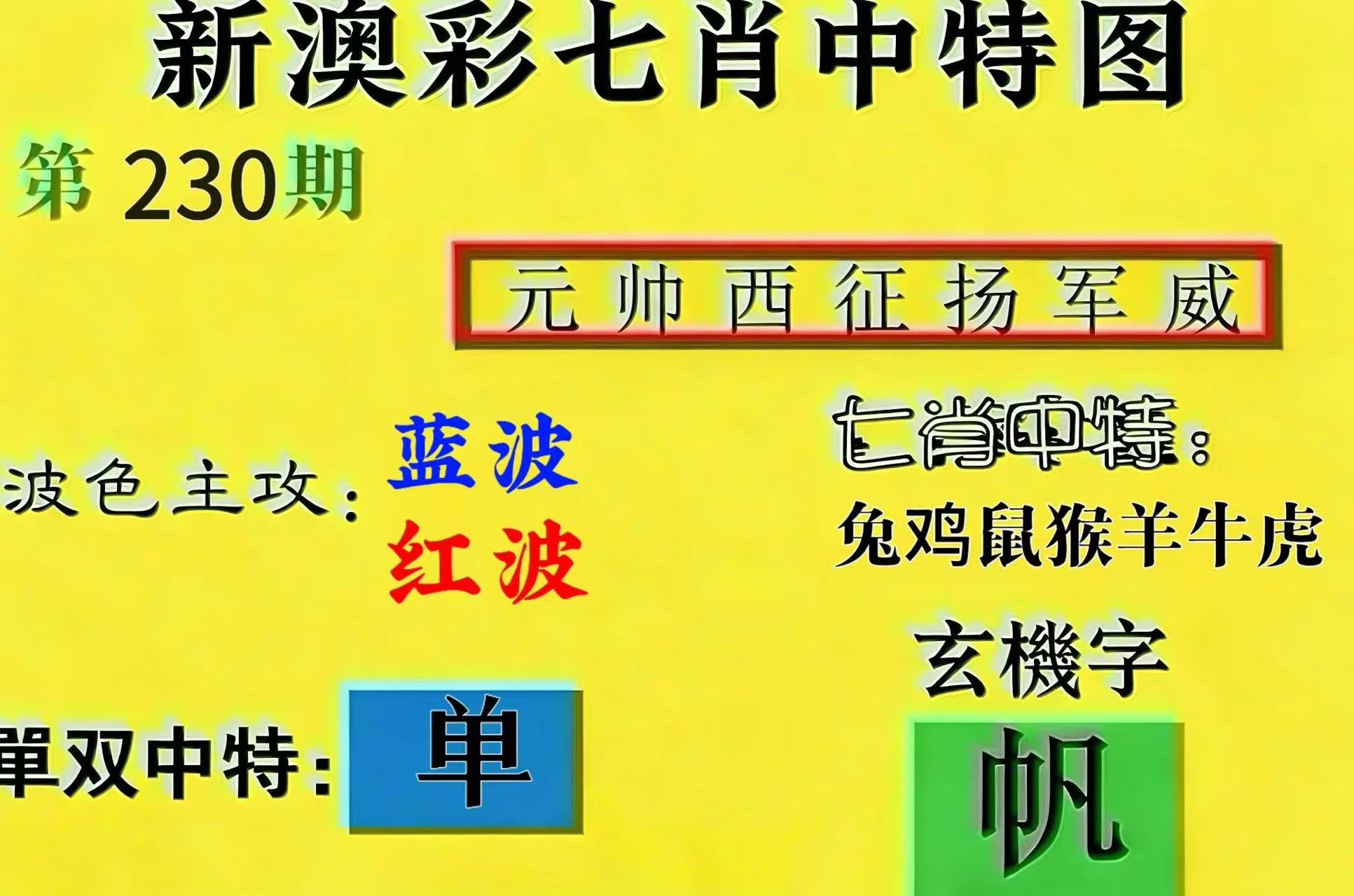 第230期【七肖】
