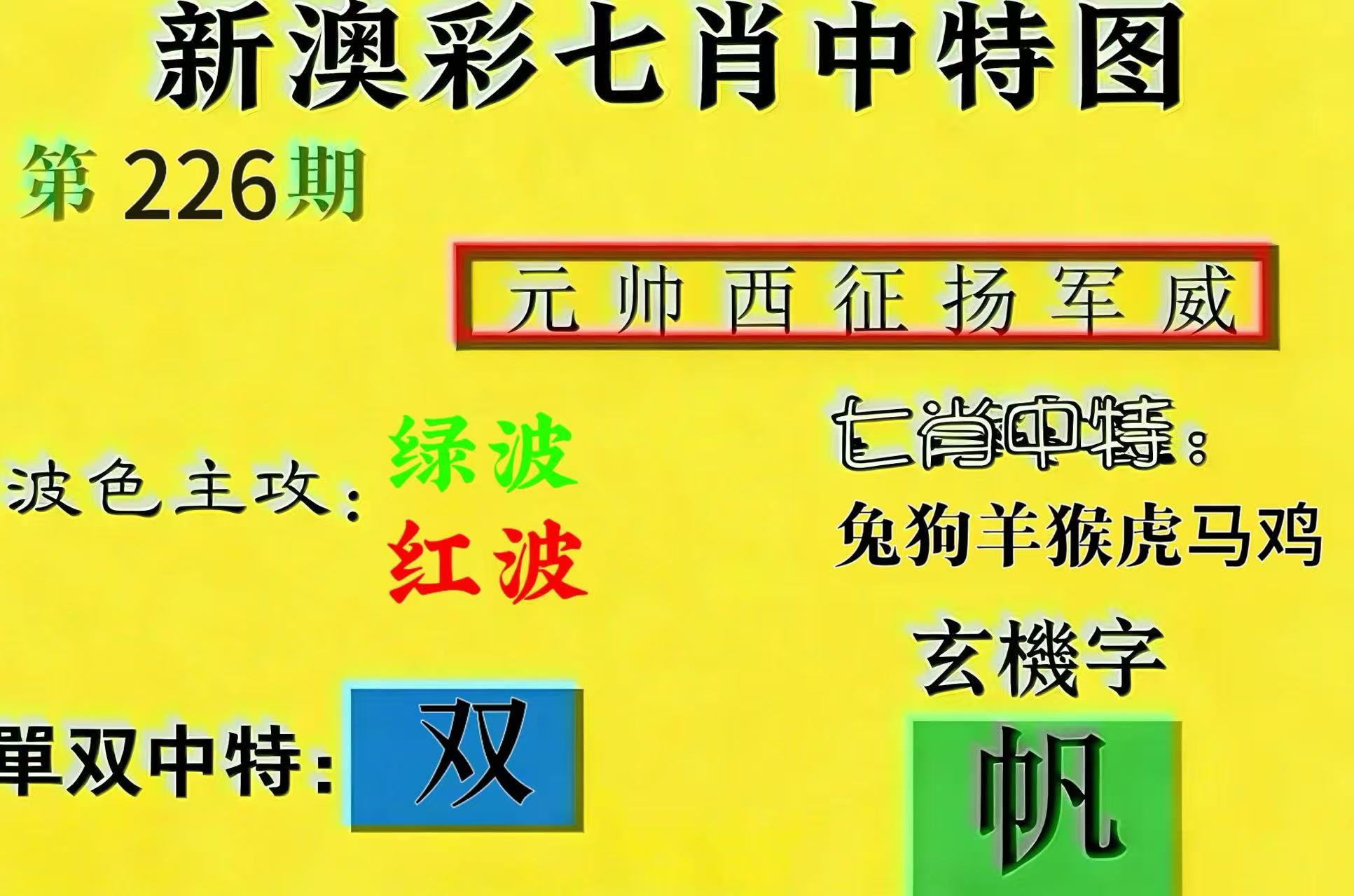 第226期【七肖】